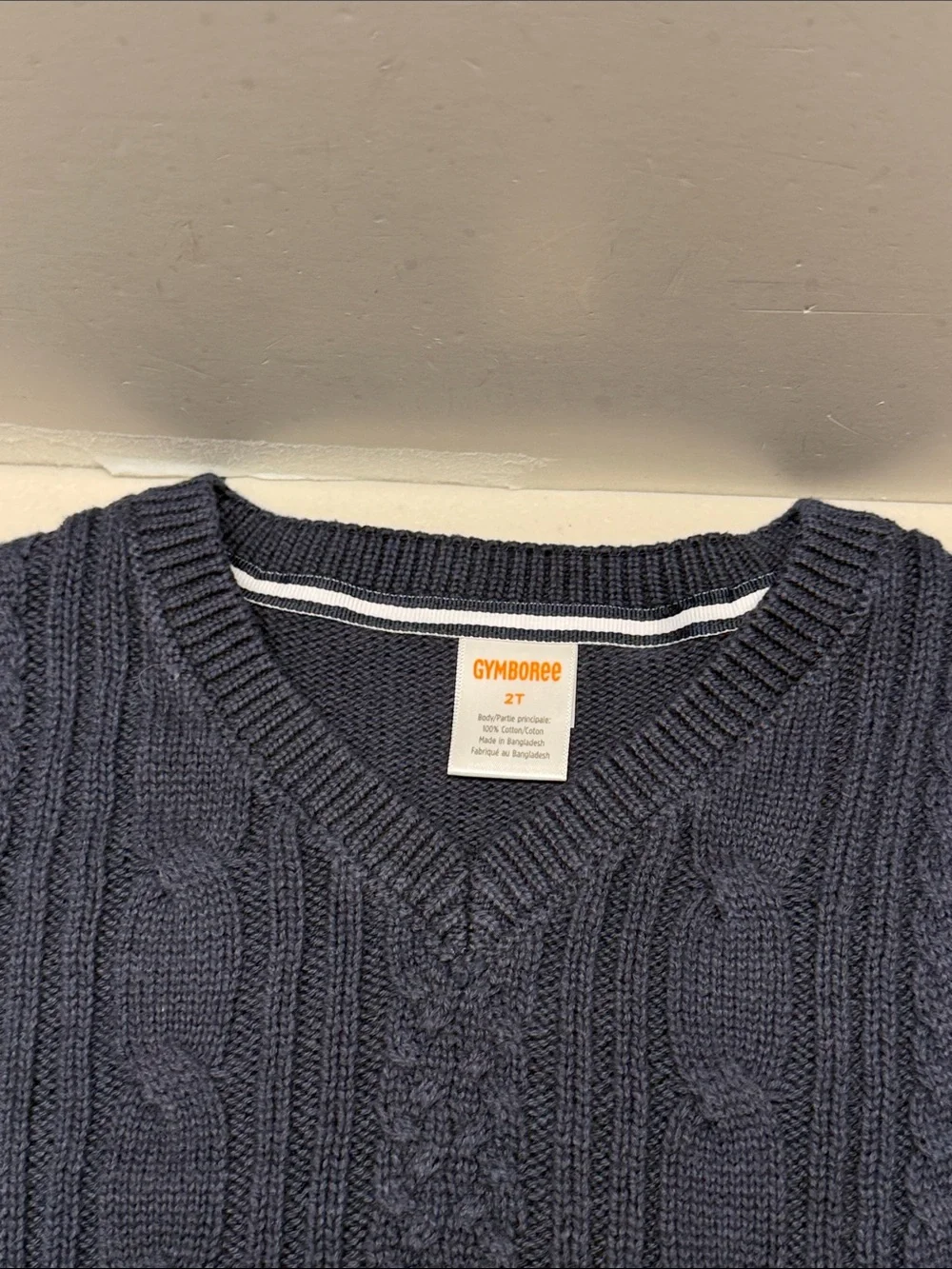 Gymboree Navy Cable Knit Sweater Vest